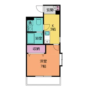 シティマンションヴィラヒロ【6階】の間取り