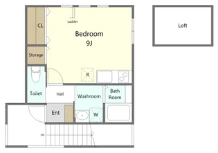 ブルーム ~ ロフト&専用トランクルーム付きワンルーム ~【2階】の間取り