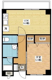 デ・クメール蛍茶屋東【5階】の間取り