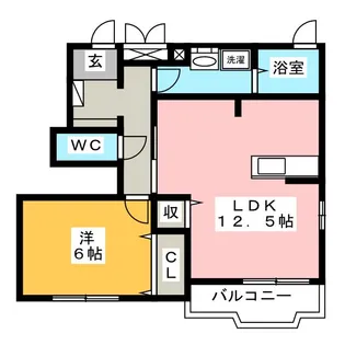 メゾンソレイユA【1階】の間取り