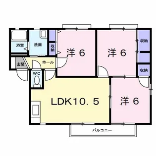 プレンティ嵐山A【1階】の間取り