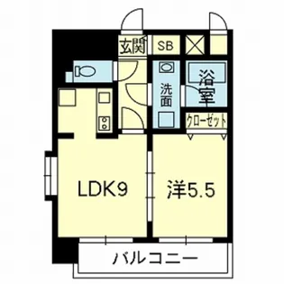 ライズ呉服【9階】の間取り