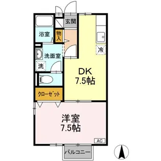 ベルテ東町【2階】の間取り