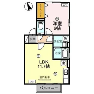 リバーサイドハイツ【2階】の間取り