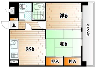 シティハイツ三郎丸【4階】の間取り