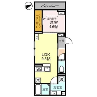埼玉県川越市東田町【アパート】の間取り