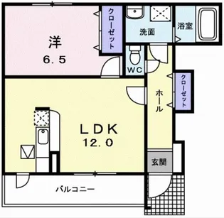 セント・フローラ B【1階】の間取り