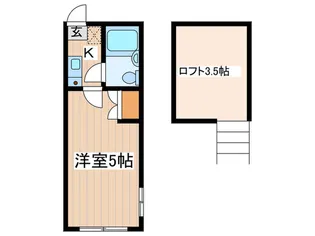 アスコット西国立【2階】の間取り