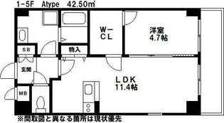 ロジュマンエスト【1階】の間取り