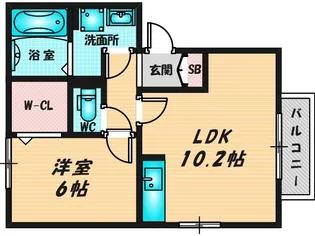 1LDKの間取り画像