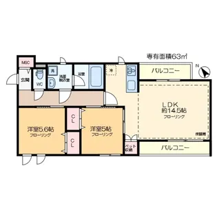 エトワールヴァリ プリミエ【1階】の間取り
