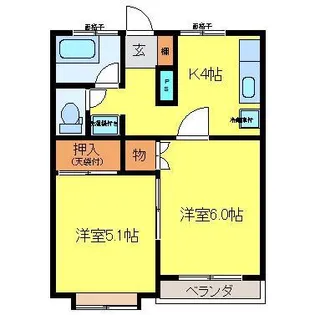 ベルマーレ【2階】の間取り
