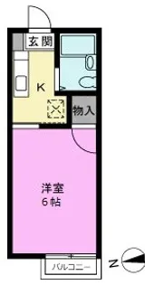 ウエストビレッジ【2階】の間取り