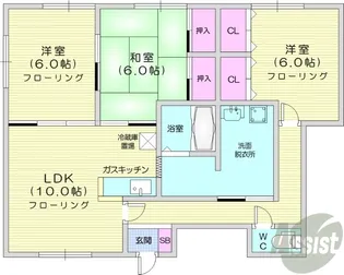 藤見ハイツ【3階】の間取り