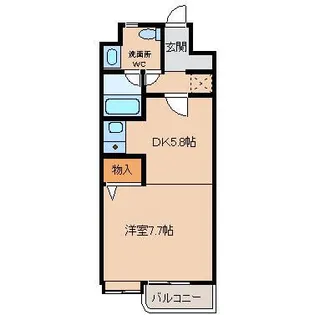 メロディーハイム富山丸の内【6階】の間取り