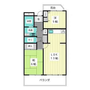 アーバンラフレ星ヶ丘2号棟【4階】の間取り
