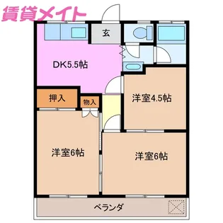 ニューハイツダイソウ【2階】の間取り