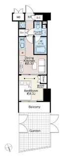 ベルファース西早稲田【1階】の間取り