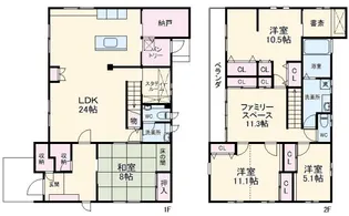 静岡県湖西市新居町中之郷【一戸建】の間取り