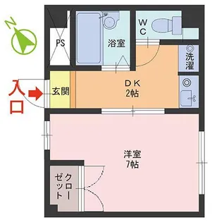 アイパレス照手【1階】の間取り