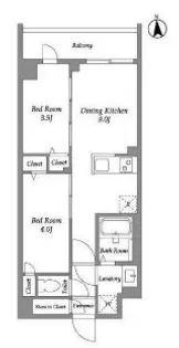 東京都新宿区百人町1【マンション】の間取り