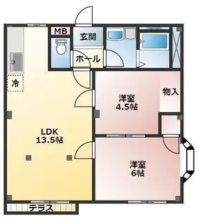 エルディム希望【2階】の間取り