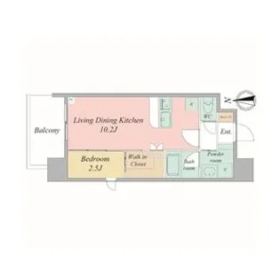 セレニテフラン谷町四丁目【2階】の間取り