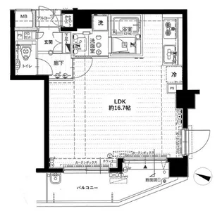 東京都文京区白山2【マンション】の間取り