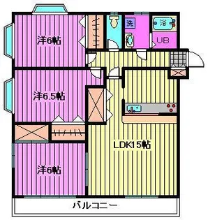 ウエルス東大成ハウス【3階】の間取り