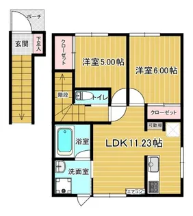 類家字縄手下 A(仮称)【2階】の間取り
