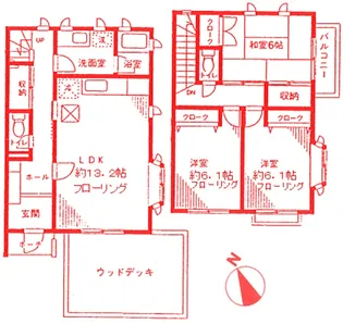 神奈川県横浜市青葉区新石川4【一戸建】の間取り