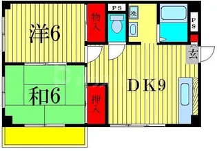 レクコーポ北小金B【2階】の間取り