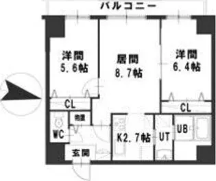 北海道札幌市中央区北六条西19【マンション】の間取り