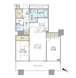 ブリリアマーレ有明【16階】の間取り