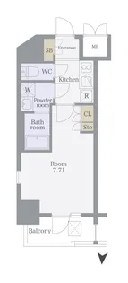 プレスタイル菊川【9階】の間取り