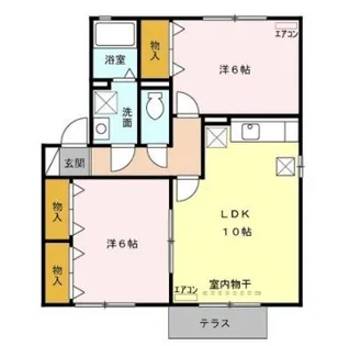 ロイヤルコリーヌB【1階】の間取り