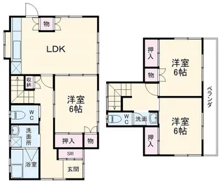 千葉県千葉市稲毛区園生町【一戸建】の間取り