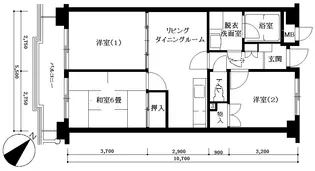 ロイヤルシティ四番館【1階】の間取り
