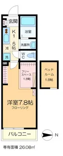 シティ・ソレイユ宝町【3階】の間取り