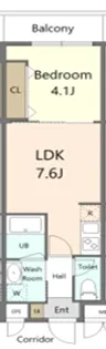 1LDKの間取り画像
