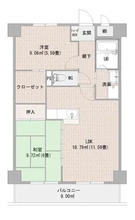 サンライズHIGO【6階】の間取り