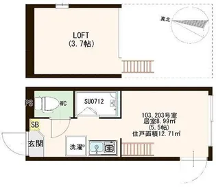 ハーモニーテラス稲荷台II【2階】の間取り