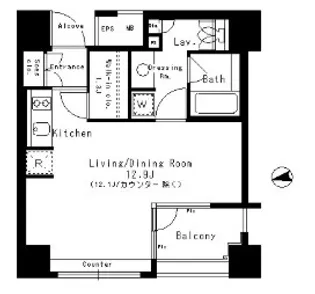 東京都新宿区水道町【マンション】の間取り