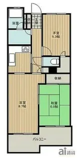 東村山パーク・ホームズ【2階】の間取り
