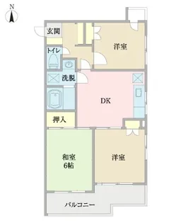 第5荒井プレイス【3階】の間取り