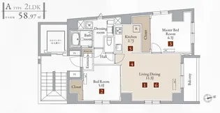 東京都中野区本町6【マンション】の間取り
