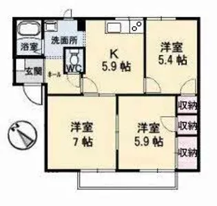 エトワール A棟【1階】の間取り