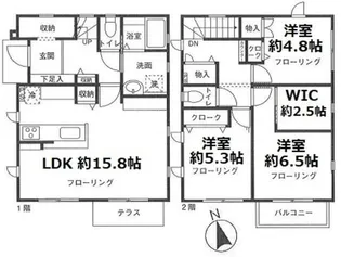神奈川県横浜市保土ヶ谷区岩崎町【一戸建】の間取り