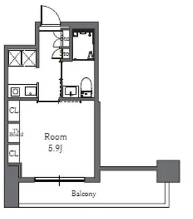東京都港区芝3【マンション】の間取り