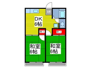 ベルゾーネYAMANA2【1階】の間取り